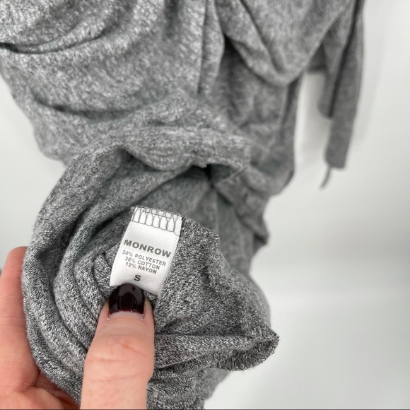 Monrow Tie Front Dress in Granite Grey Long Sleeve Size Small - Picture 15 of 15